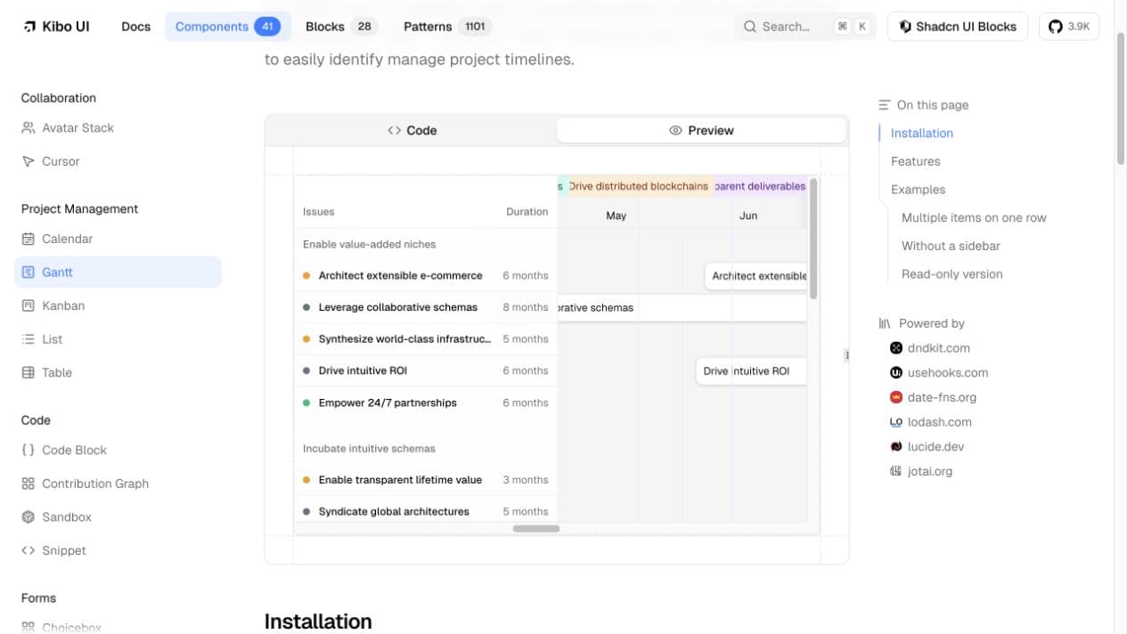Gantt: задачи на временной шкале